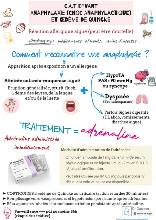 ANAPHYLAXIE (choc anaphylactique)